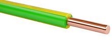 Провод силовой ПУВ 1х6 желто-зеленый однопроволочный