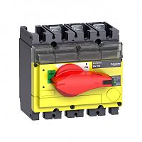 SCHNEIDER ELECTRIC Выключатель-разъединитель INV100 3п красная рукоятка/желтая панель (31180)
