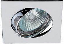 ЭРА Светильник  литой квадрат пов. MR16,12V/220V, 50W 50W хром  (100/1400)  (C0043661)