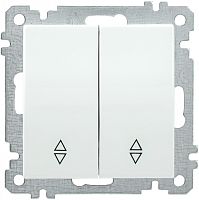 IEK ВС10-2-2-Б Выключатель двухклавишный проходной 10А BOLERO белый IEK  (EVB22-K01-10-1)