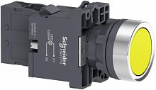 SCHNEIDER ELECTRIC Кнопка со светодиодной подсветкой 220В желтая 1НО (XA2EW35M1)