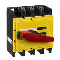 SCHNEIDER ELECTRIC Выключатель-разъединитель INS400 3п красная рукоятка/желтая панель (31130)