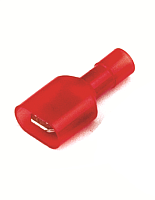 DKC Наконечник плоский РппИп 1.5-7-0.8 красный QUADRO  (50шт) полностью изолированный  (вилка) (2A22TP)