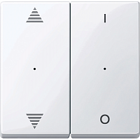 SCHNEIDER ELECTRIC SM Клавиша для модуля двухкнопочного выключателя рисунок ВВ/ВН и I/O белый  (MTN619625)