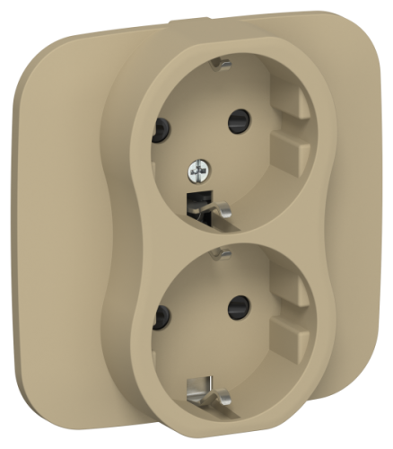 FLITE Розетка 2-местная с заземлением с защитными шторками безвинтовое крепление 16А в сборе хаки (FI-R24A-16-1-K59) FLITE Розетка 2-местная с заземлением с защитными шторками безвинтовое крепление 16А в сборе хаки (FI-R24A-16-1-K59)