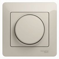 SCHNEIDER ELECTRIC GLOSSA Светорегулятор  (диммер) поворотный 300Вт в сборе молочный (GSL000934)