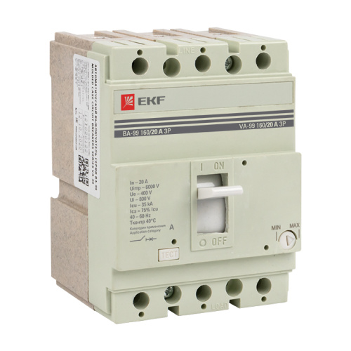 EKF Выключатель автоматический ВА-99 160/20А 3P 35кА   PROxima (mccb99-160-20)
