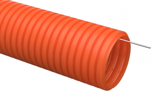 IEK Труба гофрированная ПНД d20 с зондом оранжевая тяжелая (100м) (CTG21-20-K09-100)