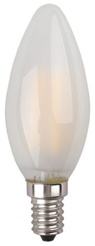 ЭРА Лампа светодиодная F-LED B35-9w-840-E14 frost   (филамент, свеча мат, 9Вт, нейтр, E14)  (10/100/5000) (Б0046996)