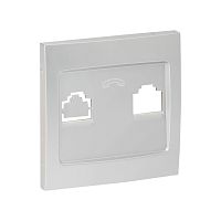 EKF Валенсия лицевая панель розетки Phone 1-местная сталь EKF PROxima (EST01-L-034-30)