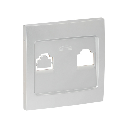 EKF Валенсия лицевая панель розетки Phone 1-местная сталь EKF PROxima (EST01-L-034-30)
