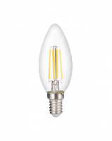 JAZZWAY Лампа сетодиодная декоративная LED 6w E14 4000K свеча прозрачная филамент 230/50  (5020511)