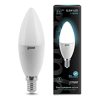 GAUSS Лампа светодиодная LED 6.5вт 230в Е14 белый мат.свеча  (103101207)