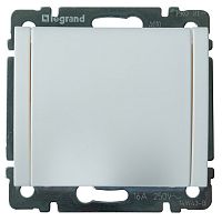 LEGRAND Galea Life Розетка с заземлением со шторками и крышкой white лицевая панель (771064 )