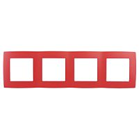 ЭРА Рамка на 4 поста, , красный, 12-5004-23 (Б0019415)