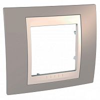 SCHNEIDER ELECTRIC UNICA-Хамелеон Рамка 1 пост коричневый/бежевая (MGU6.002.574)