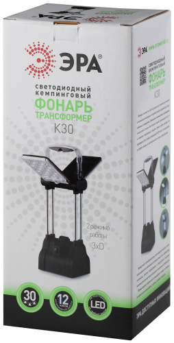 ЭРА Фонарь светодиодный K30  Кемпинг 30xLED, 3хD, 2 режима, карт  (48/192)  (C0042963) фото 2