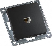 HEGEL MASTER Розетка телефонная скрытой установки, в рамку, черный (РСТ-400-08)