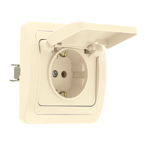 EKF Лондон Розетка с заземлением и крышкой 16А бежевая (EER16-029-20) фото 2 EKF Лондон Розетка с заземлением и крышкой 16А бежевая (EER16-029-20) фото 2