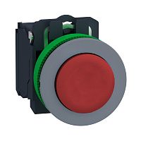 SCHNEIDER ELECTRIC Кнопка 22мм, красная, с возвратом, заподлицо, 1НЗ, пластик C0 (XB5FL42C0)