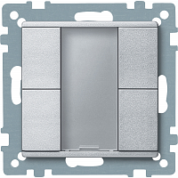 SCHNEIDER ELECTRIC SM Выключатель двухкнопочный PLUS алюминий (MTN627660)