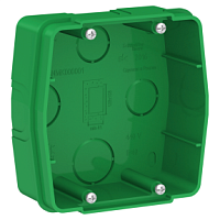 SCHNEIDER ELECTRIC BLANCA скрытой установки коробка монтажная д/силовых розеток, зеленый (BLNMK000001)