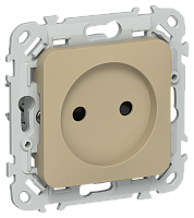 FLITE Розетка без заземления с защитными шторками безвинтовое крепление 10А  хаки (FI-R13-10-1-K59)