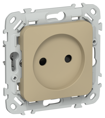 FLITE Розетка без заземления с защитными шторками безвинтовое крепление 10А  хаки (FI-R13-10-1-K59)