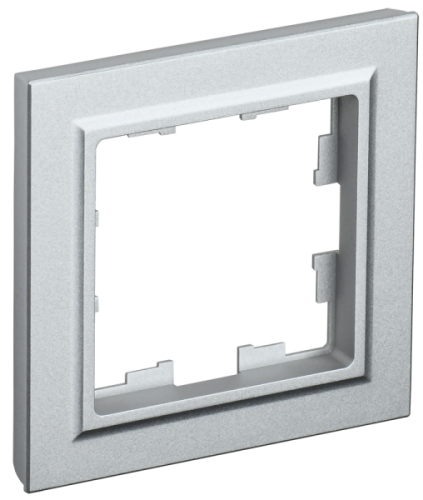 BRITE Рамка 1 пост РУ-1-БрА алюминий (BR-M12-K47)