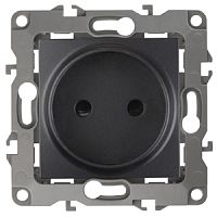ЭРА Розетка 2P, 16A-250В, , антрацит, 12-2105-05 (Б0018258)