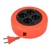 EKF Удлинитель-рулетка 4x5 м без заземления ПВС 2x0.75 10А/2.3кВт PROxima (UBR-6-257-4-5)