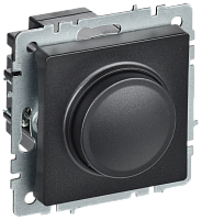 IEK BRITE Светорегулятор поворотно-нажимной 600Вт СС10-1-0-БрЧ черный (BR-D20-0600-K02)