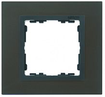 SIMON Рамка на 1 пост, S82N, свинец - графит (металл им.) (82817-38)