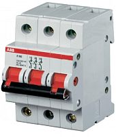ABB Рубильник 3п E203r 125A рычаг красный  (E203/125r)  (2CDE283001R0125)