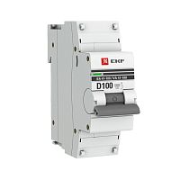 EKF Автоматический выключатель ВА 47-100 1P 100А  (D) 10kA  PROxima (mcb47100-1-100D-pro)