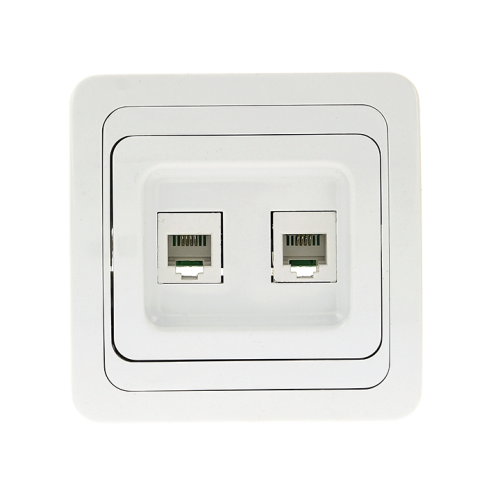 EKF Лондон Розетка двойная телефонная Phone белая (EET01-134-10) фото 2