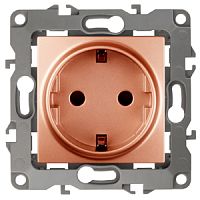 ЭРА Розетка 2P+E Schuko, 16A-250В, , медь, 12-2101-14 (Б0019321)