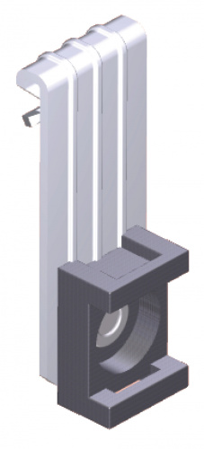 EKF Вертикальный балочный зажим 1-5мм под нейлоновую стяжку (VBZ1-5-S)