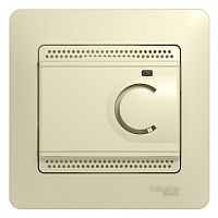 SCHNEIDER ELECTRIC GLOSSA Термостат электрон.теплого пола с датчиком,от+5до+50°C,16A,в сборе, БЕЖЕВ (GSL000235)