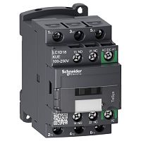 SCHNEIDER ELECTRIC Контактор D 3P AC3 440В 18A катушка управления 100-250В AC/DC зажим под винт (LC1D18KUE)