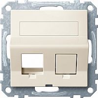 SCHNEIDER ELECTRIC Плата наклонная для Keystone RJ45 бежевая (MTN4568-0344)