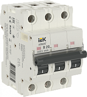 IEK ARMAT Выключатель автоматический трехполюсный B 20А M06N (AR-M06N-3-B020)