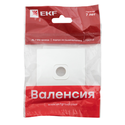EKF Валенсия лицевая панель розетки TV 1-местная 75Ом 5-862МГц жемчуг  PROxima (ESA00-L-027-50) фото 3