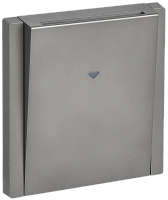 IEK FORTE&PIANO Выключатель карточный 30А FP543 сталь  (FP-V11-0-10-1-K46)