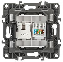 ЭРА Розетка комбинированная RJ45+RJ11, , перламутр, 12-3109-15 (Б0019361)