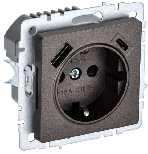 IEK BRITE Роз. с з/к/ш 16А с USB A+C 18Вт РЮш11-1-БрТБ бр. IEK (BR-R14-16-U22-018-K45) IEK BRITE Роз. с з/к/ш 16А с USB A+C 18Вт РЮш11-1-БрТБ бр. IEK (BR-R14-16-U22-018-K45)