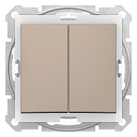 SCHNEIDER ELECTRIC Sedna Выключатель двухклавишный IP44 титан (SDN0300468)