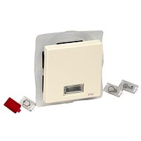 SCHNEIDER ELECTRIC Клавиша с окошком для светоиндикатора с полем для надписи бежевый (MTN432744)