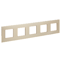 IEK SKANDY Рамка 5-местная SK-F35Sh металл шампань  (SK-M52-M-K37)
