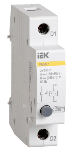 IEK Расцепитель минимального и максимального напряжения РММ-47 на DIN-рейку новая серия ИЭК (MVA01D-RMM)